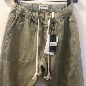 Free People One Teaspoon Khaki Haze SHABBIES Drawstring Boyfriend Jeans NEW
